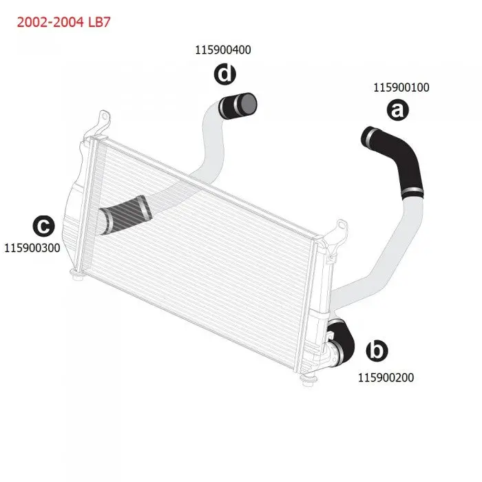 Ppe 6Mm 5-Ply Oe Intercooler Style Replacement Silicone Coupler Hoses 2002-2004 Lb7 1