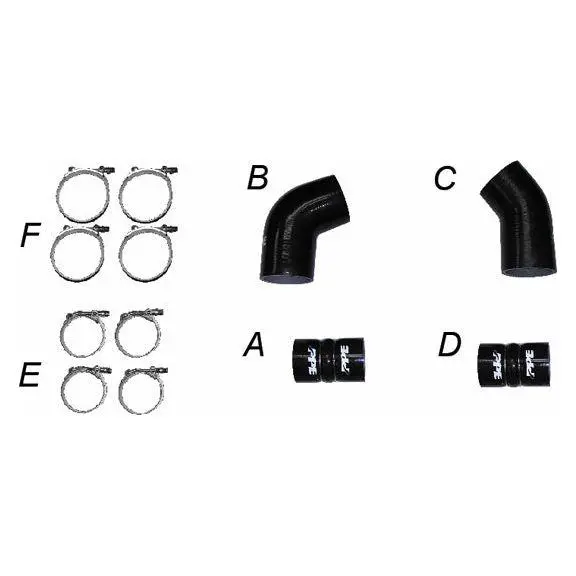 Ppe Silicone Hoses And Stainless Steel Clamps, 2004.5-2005 Lly 1
