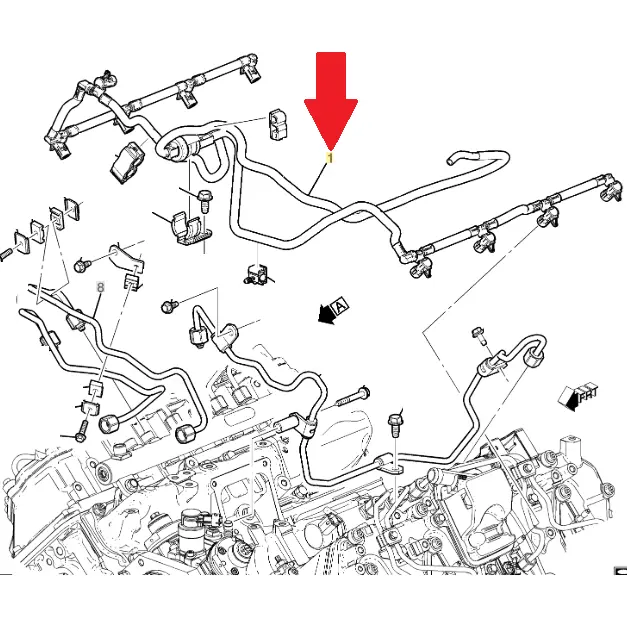Fuel Injector Return Line, 2011-2016 Lml 2