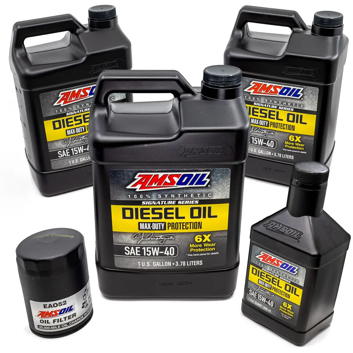 Amsoil 13Qt 15W-40 Oil Kit With Filter 1