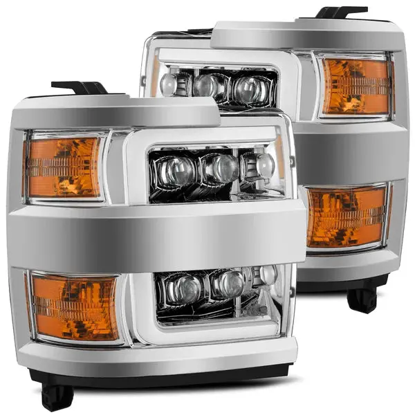 Alpharex Mkii Nova-Series Led Projector Headlights - Chrome, 2015-2019 Silverado Lml/L5p 1