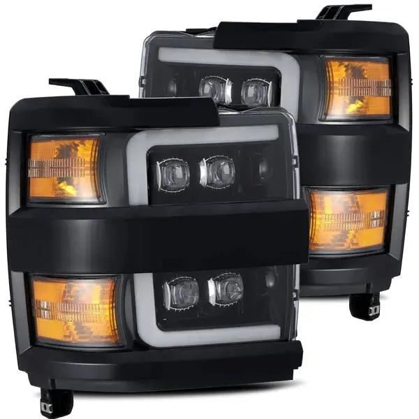 Alpharex Mkii Nova-Series Led Projector Headlights - Jet Black, 2015-2019 Silverado Lml/L5p 1