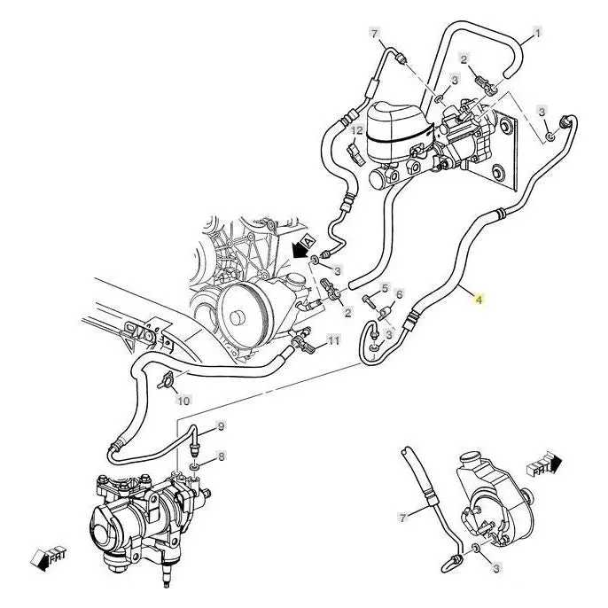 Gm Power Steering Gear Inlet Line, 2001-2010 Lb7/Lly/Lbz/Lmm 2