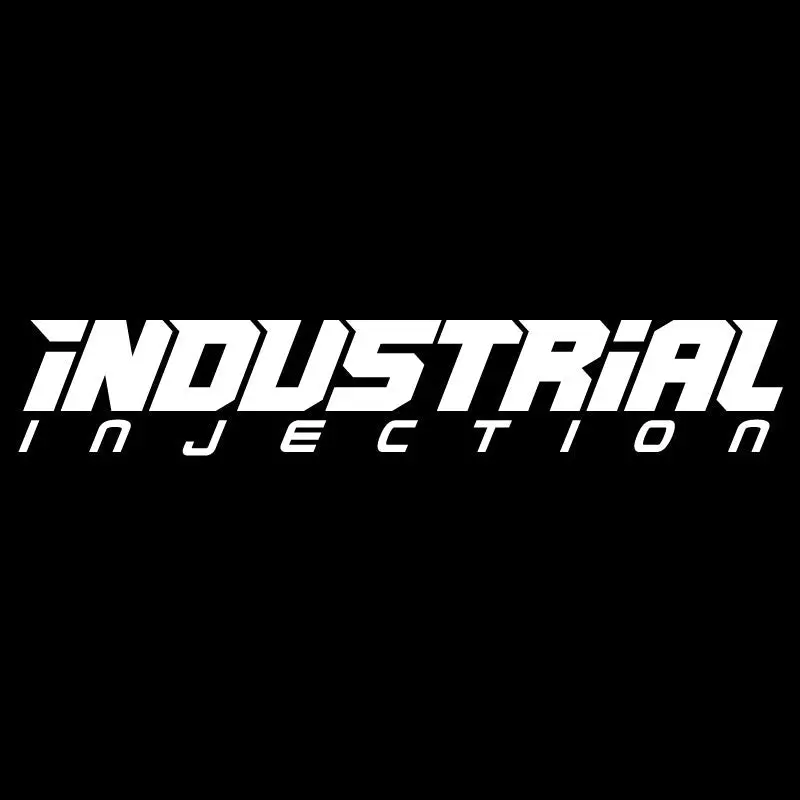 White Industrial Injection Logo Decals 1