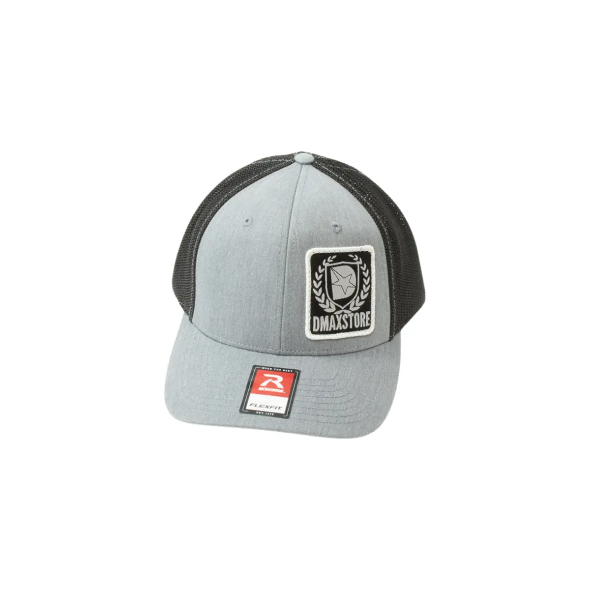 Dmaxstore Woven Crest Patch R-Flex Fitted Trucker Hat 1