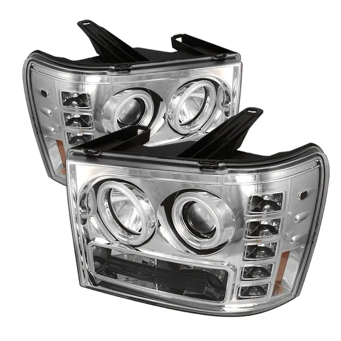 Spyder Halo Projector Headlights Chrome 2007.5-2014 Lmm/Lml 1