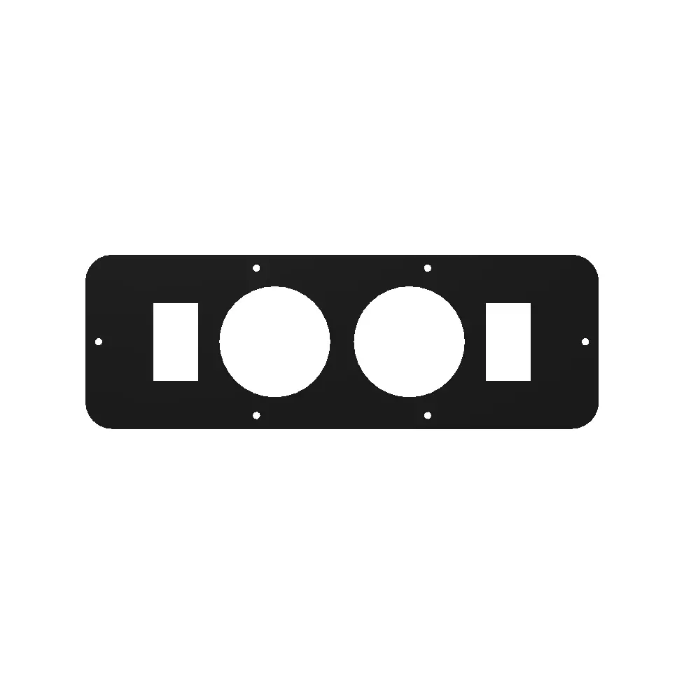 Longhorn Fab Lower Center Console 2-Gauge Switch Panel for 2003–2007 Duramax LB7/LLY/LBZ