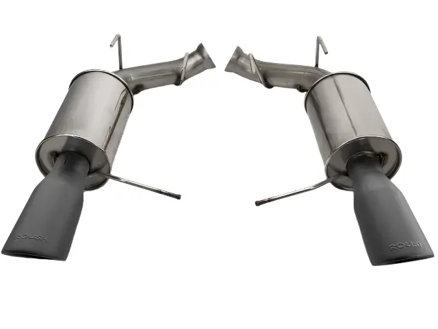 2011-2014 Roush Mustang V6 Black-Tip Axle-Back Exhaust 1