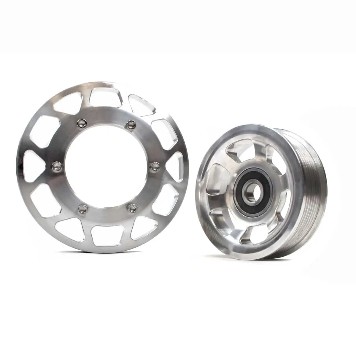 2003-2012 Cummins Billet Pulley Kit - Clear Anodized 1