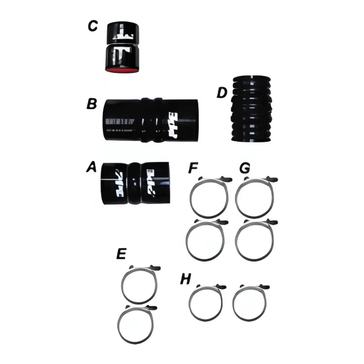 Ppe Silicone Hoses And Stainless Steel Clamps, 2011-2016 Lml 2