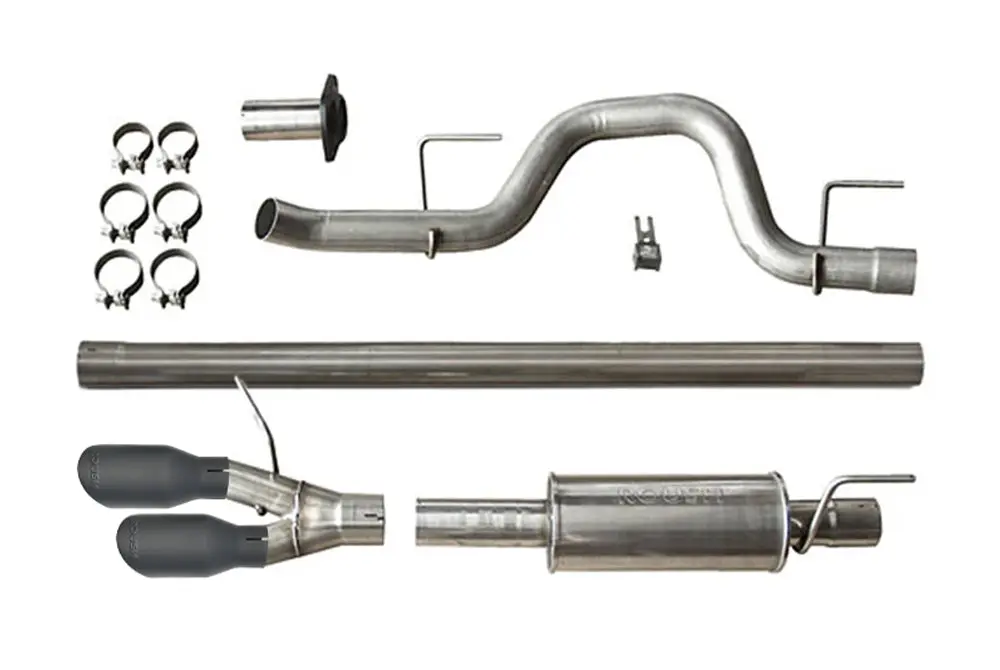 2010-2014 Roush 6.2L Raptor And F-150 Side-Exit Black-Tip Cat-Back Exhaust 1