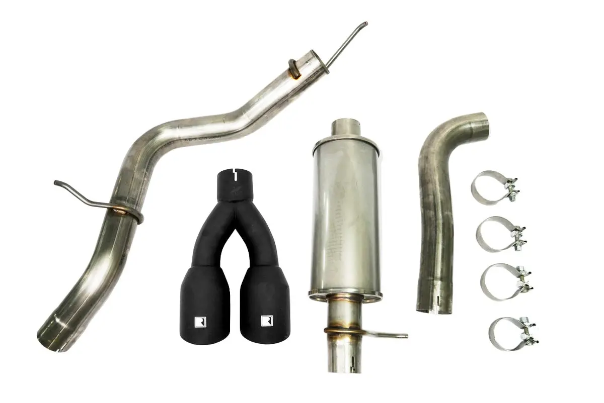 2019-2023 Roush Ranger 2.3L Cat Back Exhaust - Black Tip 1