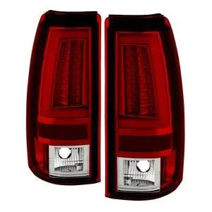 Spyder V2 Led Tail Lights - Red Clear Silverado 2003-2007 Lb7/Lly/Lbz 1