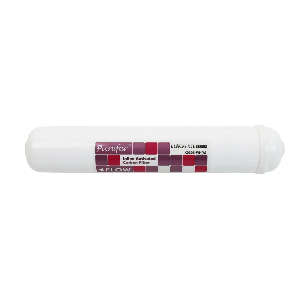 T33 11" Inline Acid Washed Carbon Filter, Blockfree 2-In-1, White, 1100 Iodine Rating 1