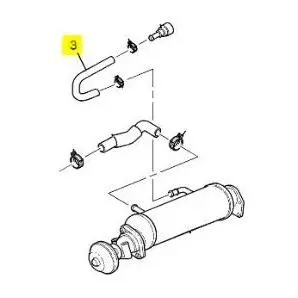 Egr Cooler To Heater Core Return Hose, 2001-2004 Lb7 1