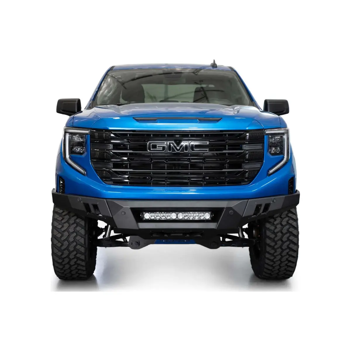Addictive Desert Designs GMC Black Label Front Bumper for 2022.5–2024 Silverado/Sierra (LZ0)