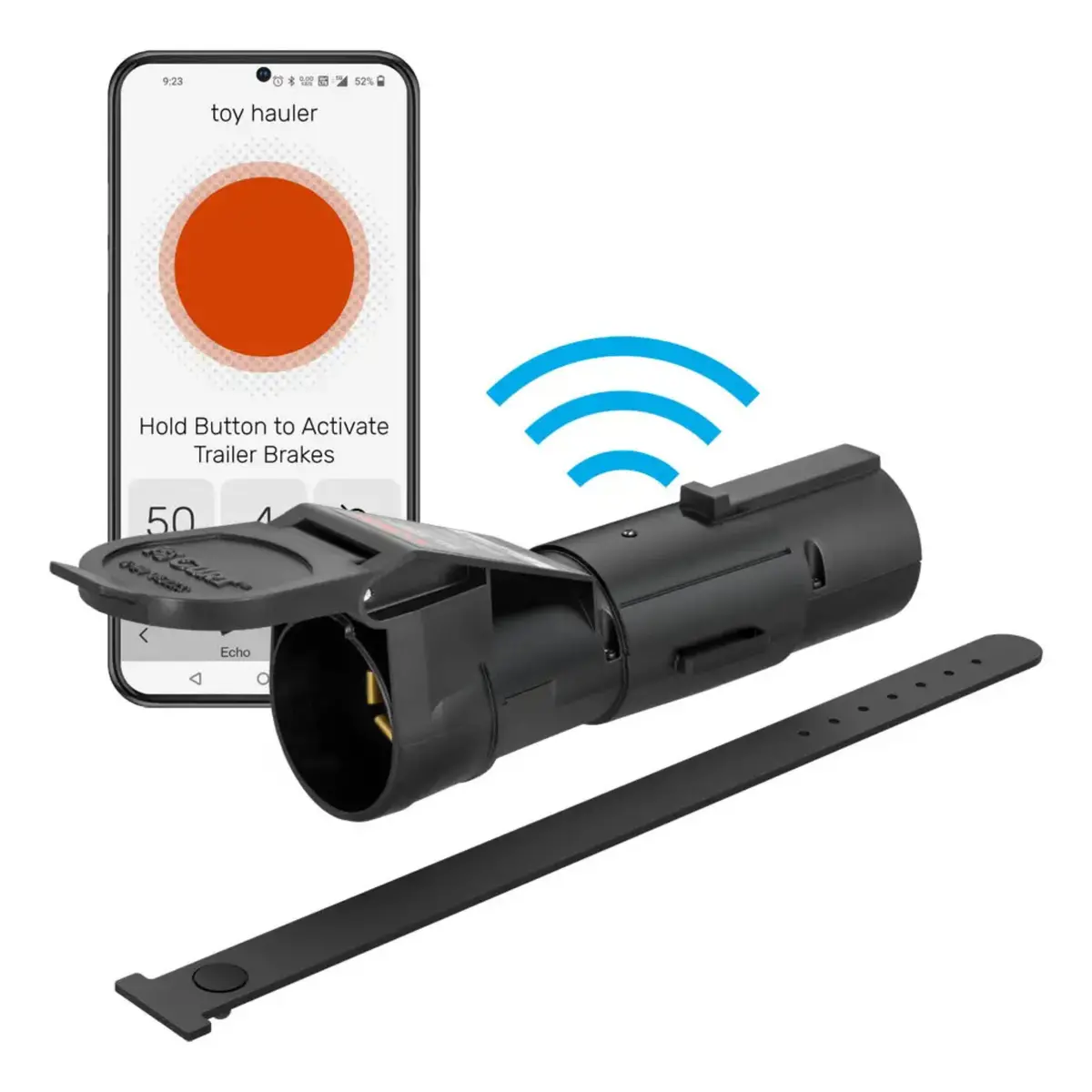 Curt Echo Mobile Trailer Brake Controller, 7-Way, Bluetooth Smartphone Connection 1