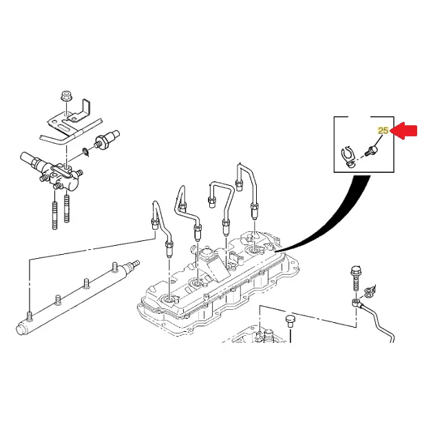 Dmaxstore Injector Line Retainer Bolt, 2001-2004 Lb7 2