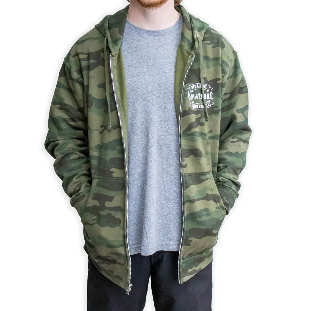 Dmaxstore Midweight Camo Zip-Up Hoodie 1