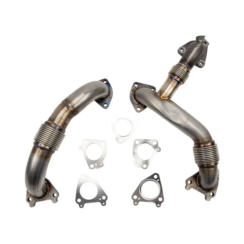 WC Fab 2-Inch Stainless Steel Driver-Side Up-Pipe Kit for 2011–2016 GM 6.6L LML Duramax
