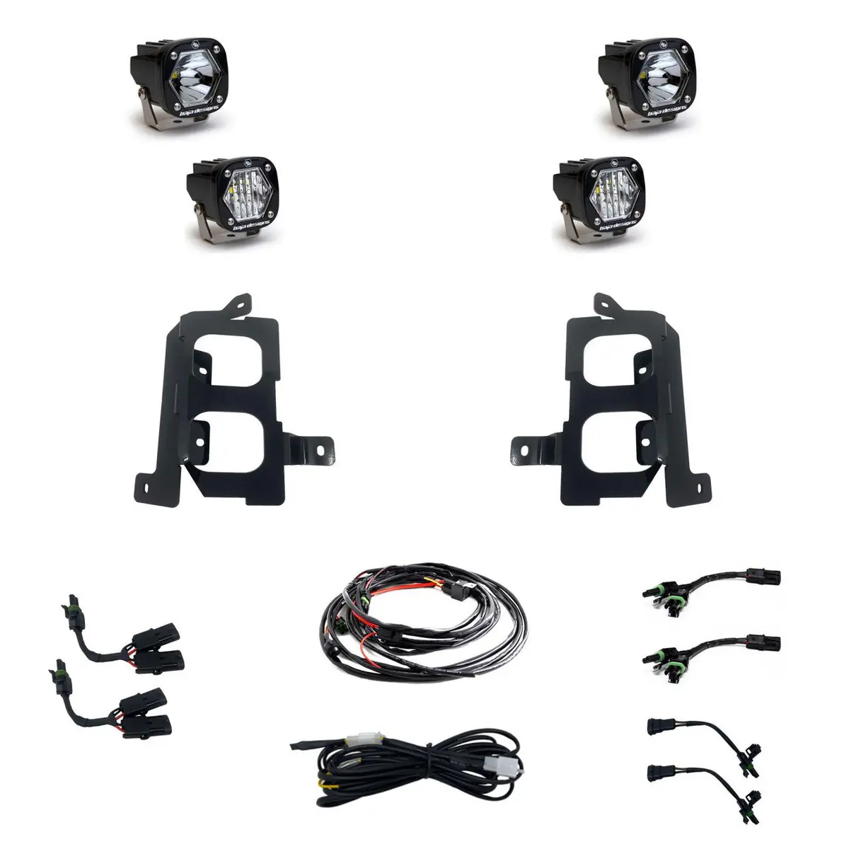 Baja Designs S1 Dual Fog Pocket Light Kit, 2020-2022 Silverado Lm2 2