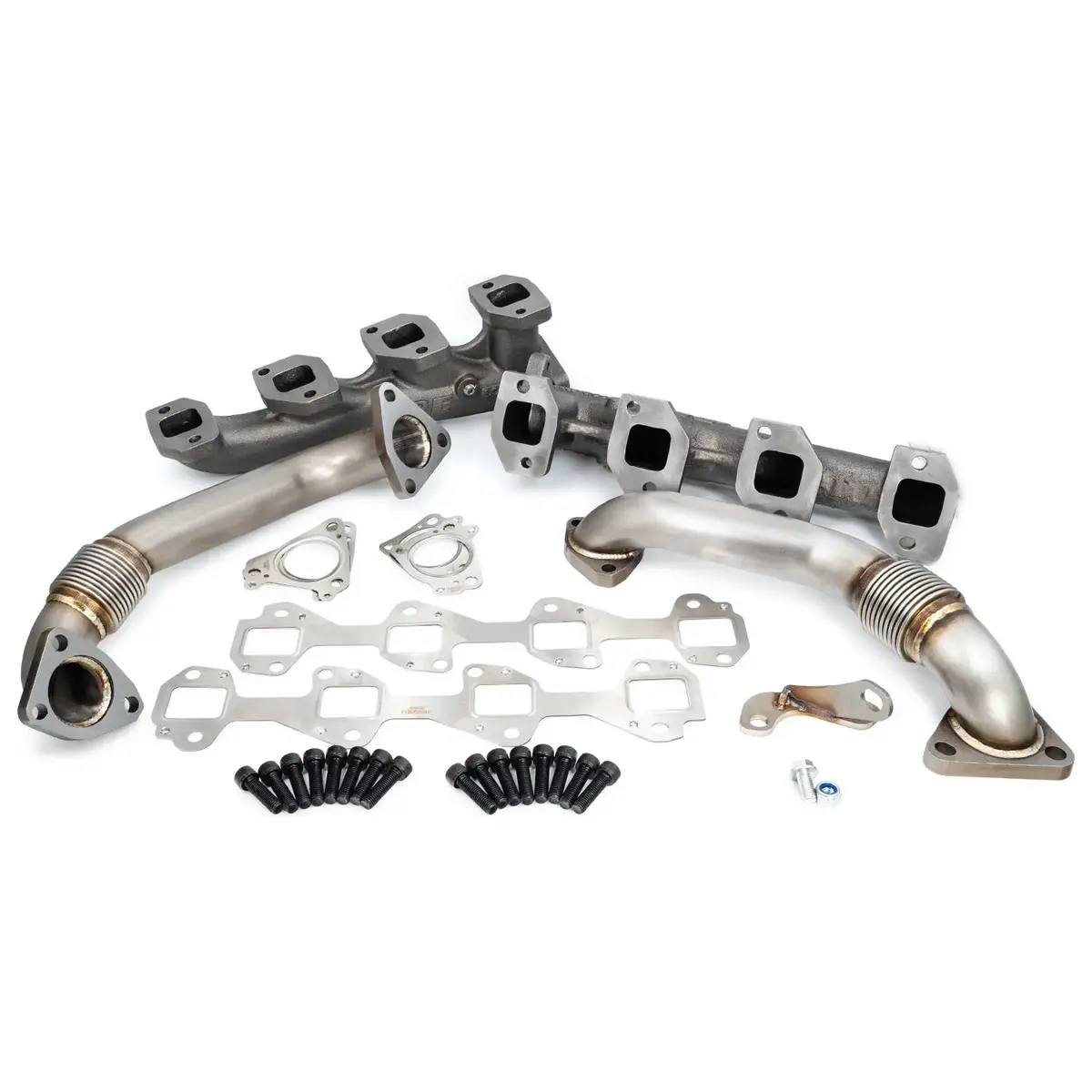 PPE High-Flow Exhaust Manifold with Up-Pipes – Federal Emissions Compliant for 2001–2004 LB7 Duramax
