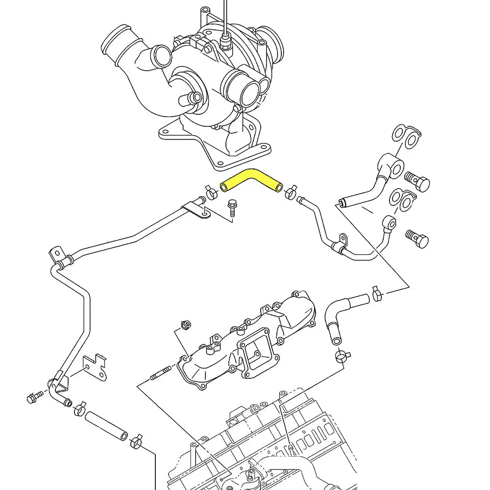 Ppe 12.7Mm Turbo Coolant Return Hose, 2006-2010 Lbz/Lmm 2
