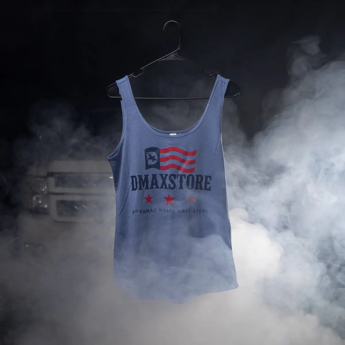 Ladies Dmaxstore Blue Usa Tank 4
