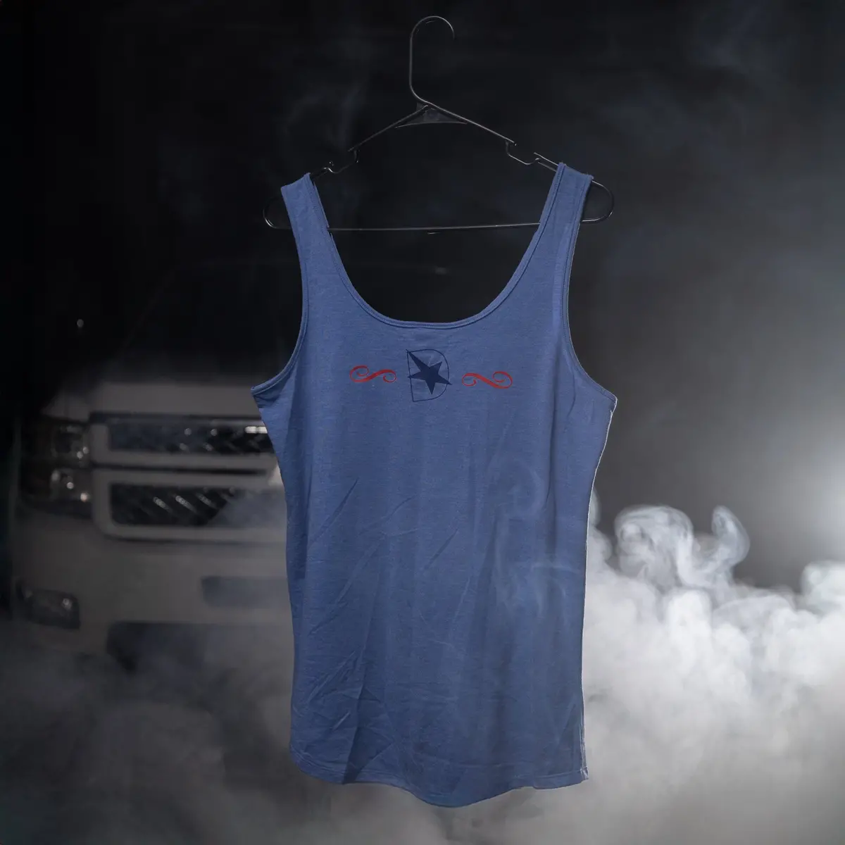 Ladies Dmaxstore Blue Usa Tank 5