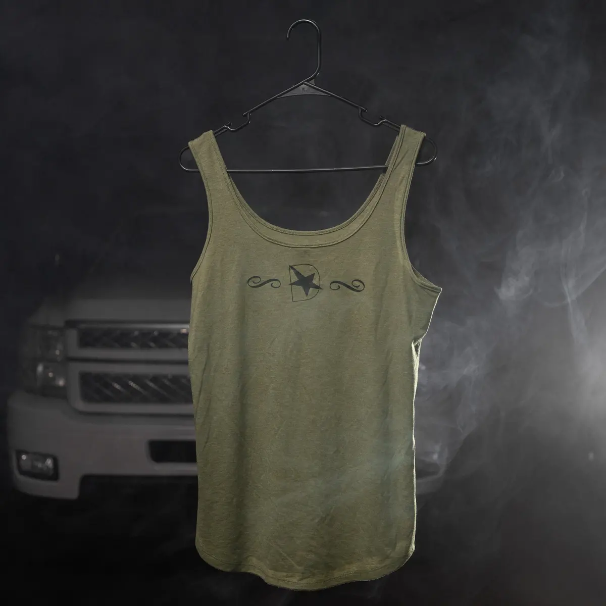Ladies Dmaxstore Olive Usa Tank 5