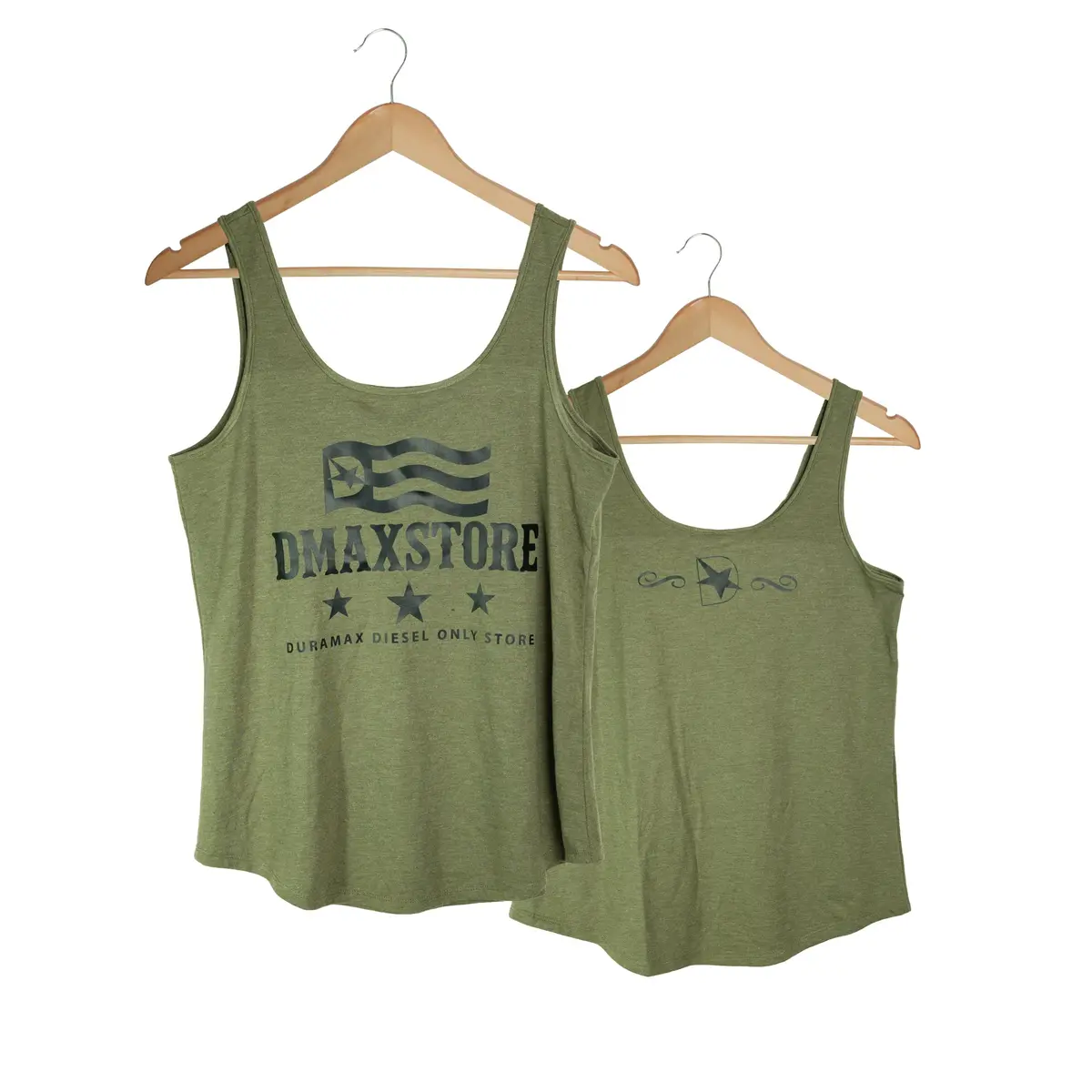Ladies Dmaxstore Olive Usa Tank 1