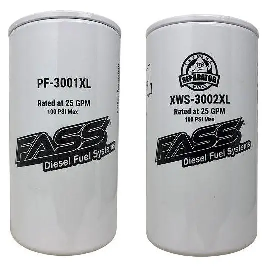 Fass Extended Length Xl Filter Kit, 2001-2016 Lb7/Lly/Lbz/Lmm/Lml 1