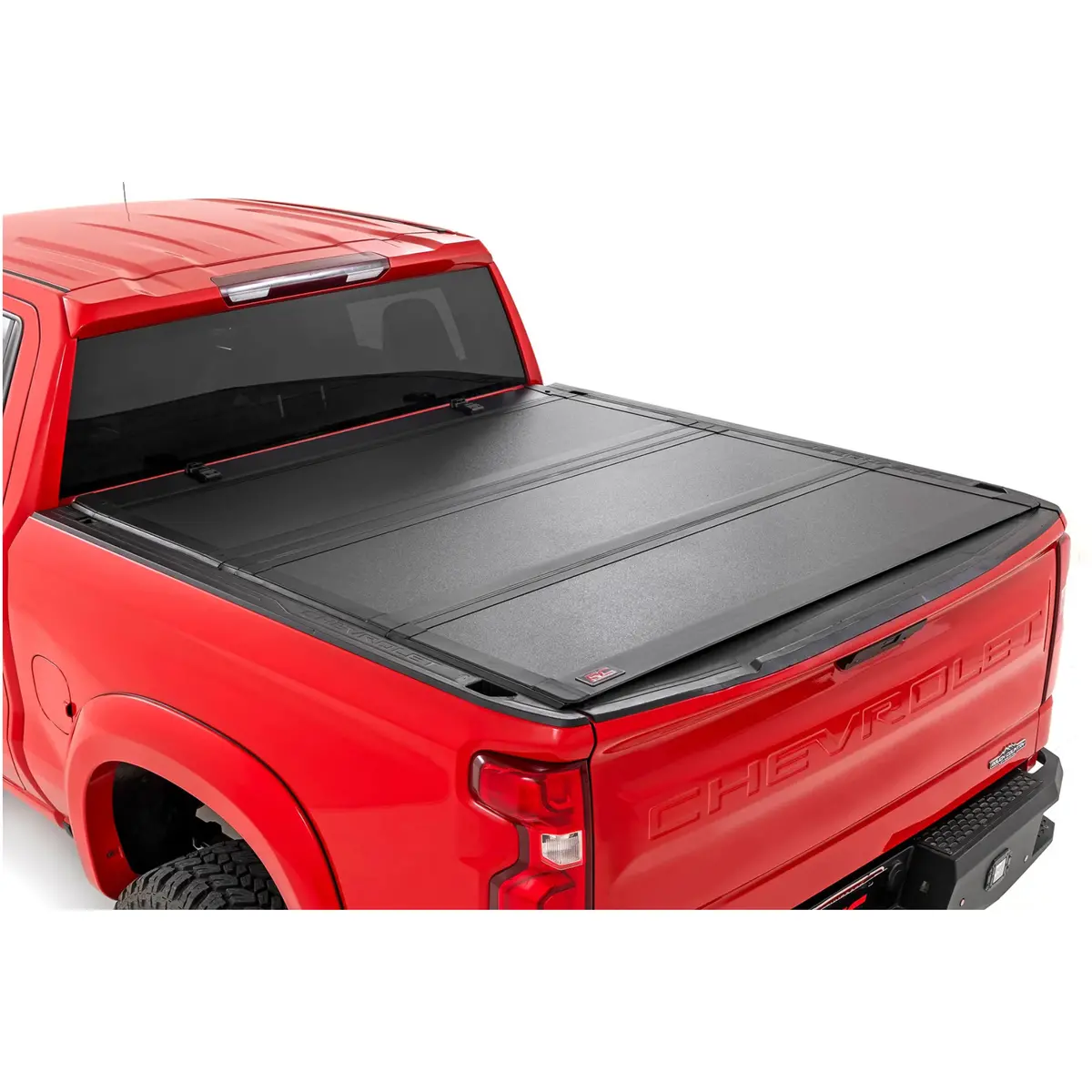 Rough Country Hard Tri-Fold Flip Up Bed Cover, 2020-2025 Lm2/Lz0 1