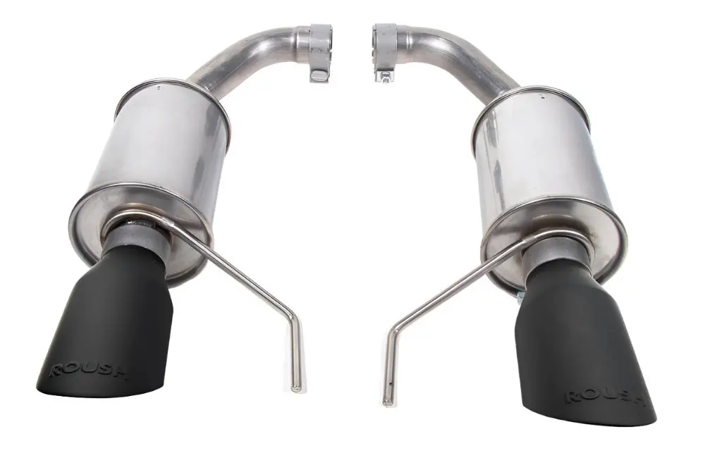 2024-2026 Roush Mustang Gt & Ecoboost Dual Tip Axle Back Exhaust - Black Tip 1