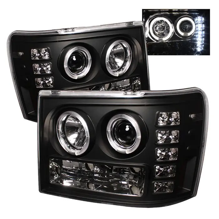 Spyder Halo Projector Headlights Black Sierra 2007.5-2014 Lmm/Lml 1