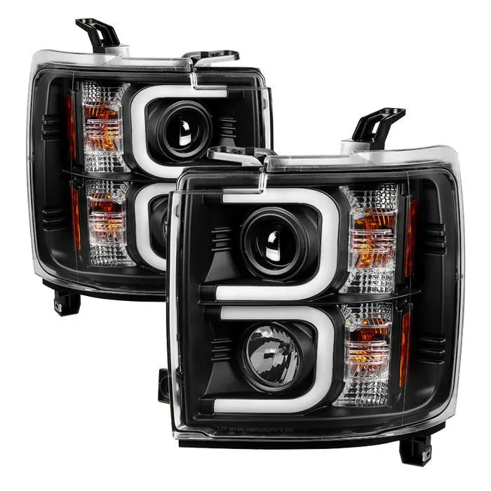 Spyder Projector Headlights Light Bar Drl Black Silverado 2015-2019  Lml/L5p 1