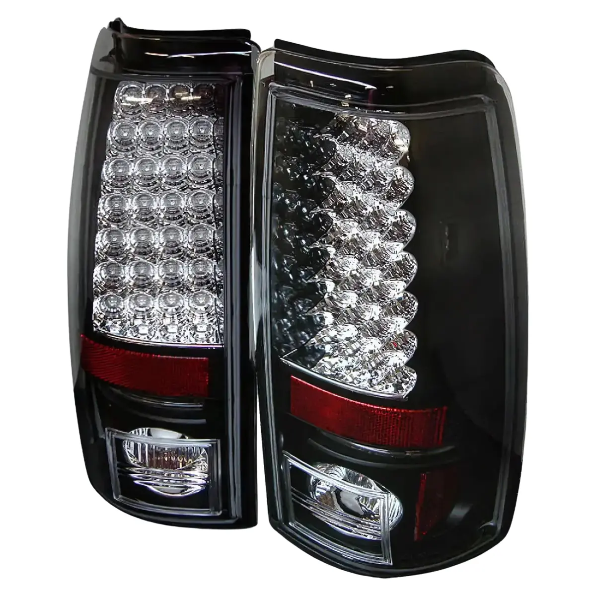 Spyder Led Tail Lights - Black Sierra 2001-2007 Lb7/Lly/Lbz 1