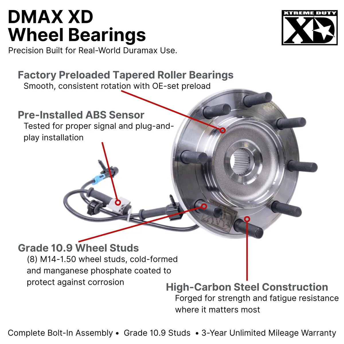 Dmax Xd Wheel Bearing, 2001-2007 Lb7/Lly/Lbz 2