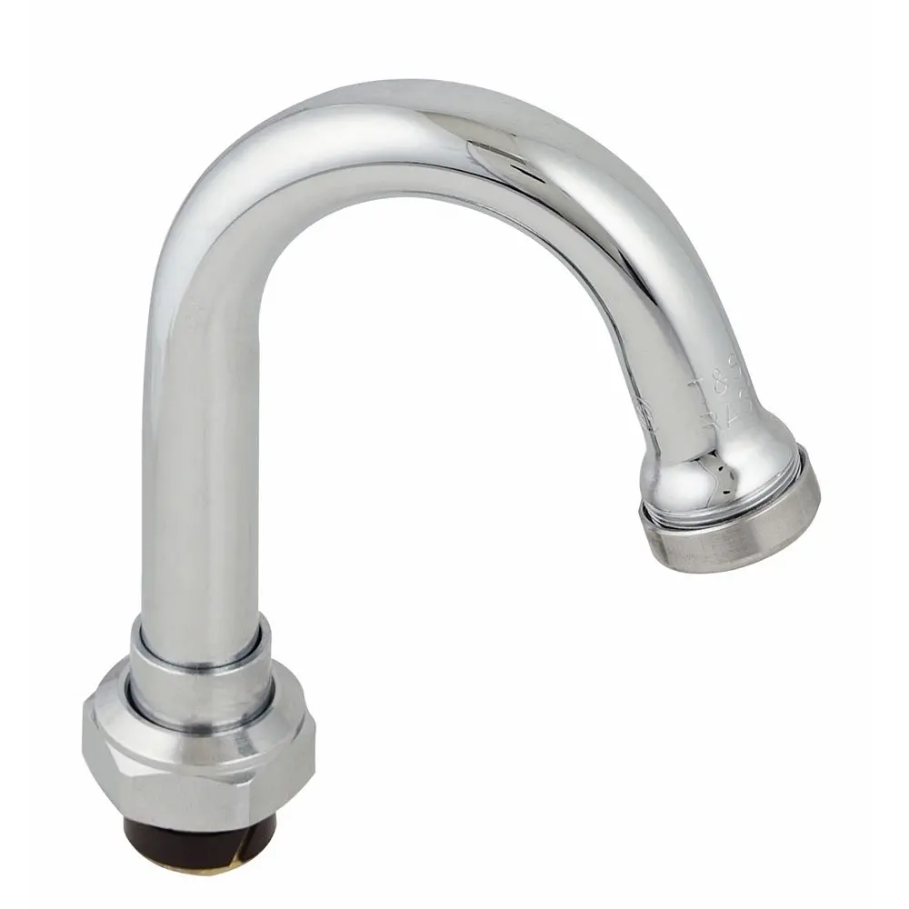 T&S Brass 133X Swivel Gooseneck Faucet, 5-11/16 Spread, 10-3/8 H, 6-3/8 Clearance 1