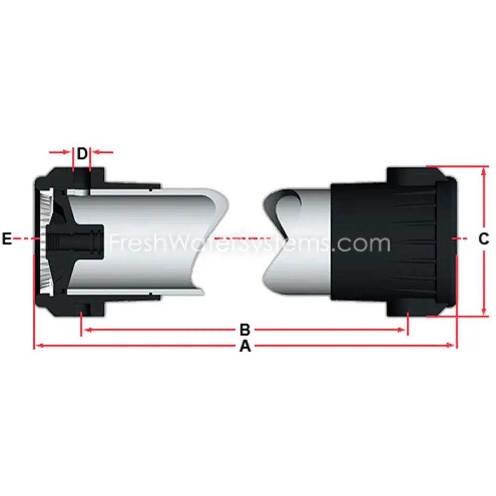Axeon 200529 4 X 40 Pvc Membrane Housing 1/2" X 1" Ports 2