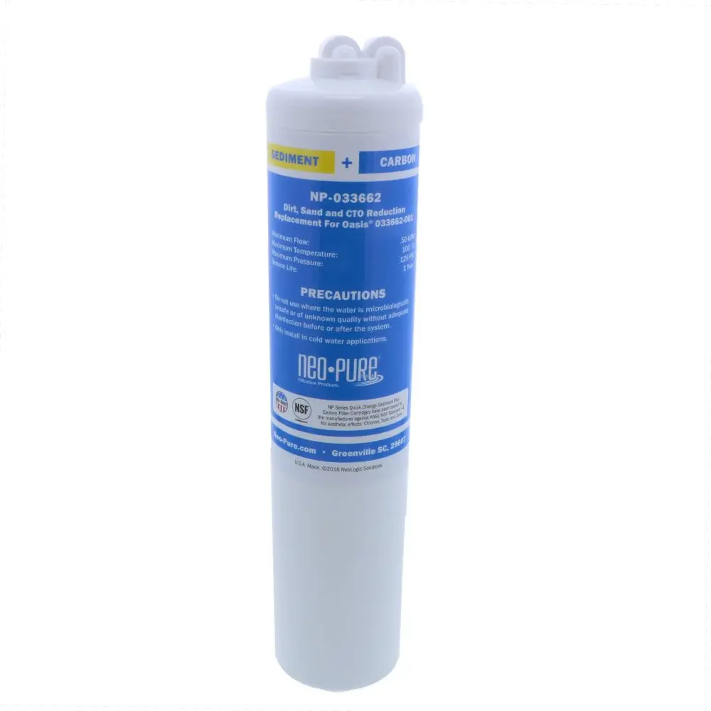 Oasis® Replacement 033662-001 Quick Change Sediment/Carbon Prefilter Yellow & Blue By Neo-Pure 1