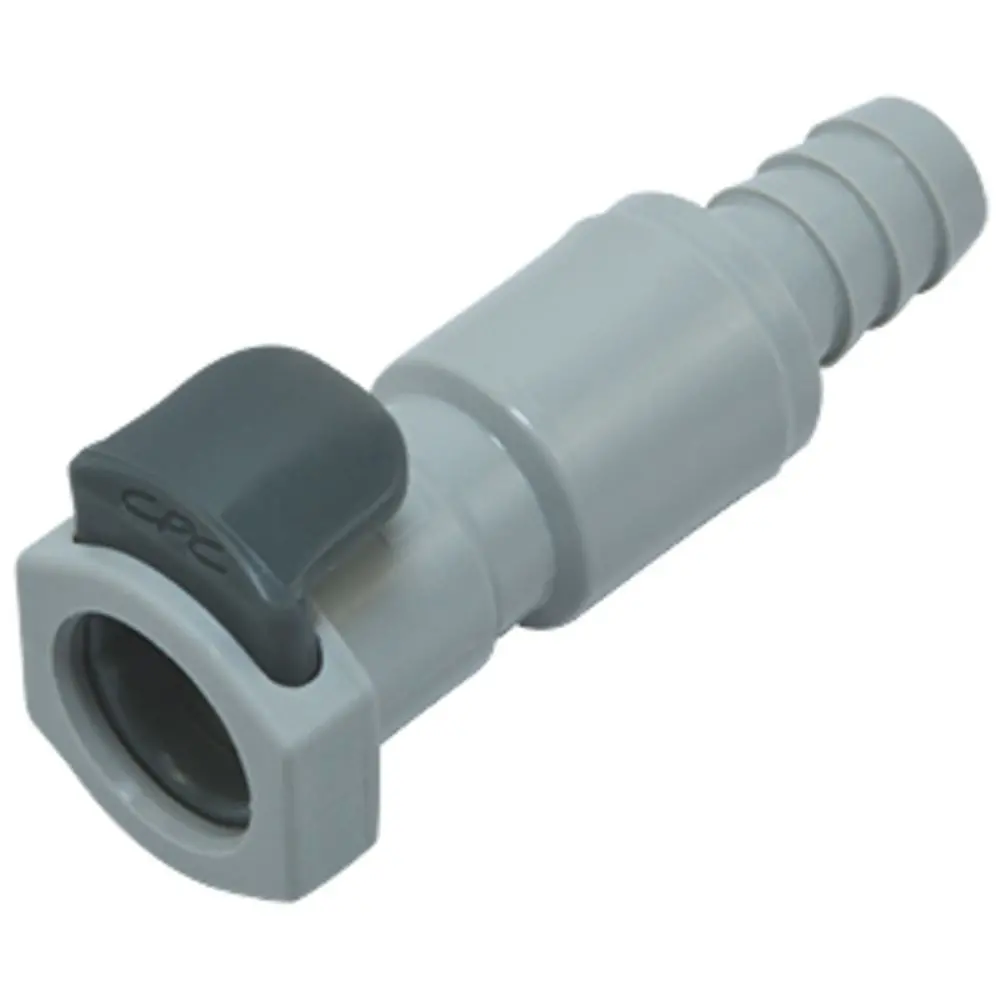 3/8 Hose Barb Non-Valved In-Line Polypropylene Coupling Body 1