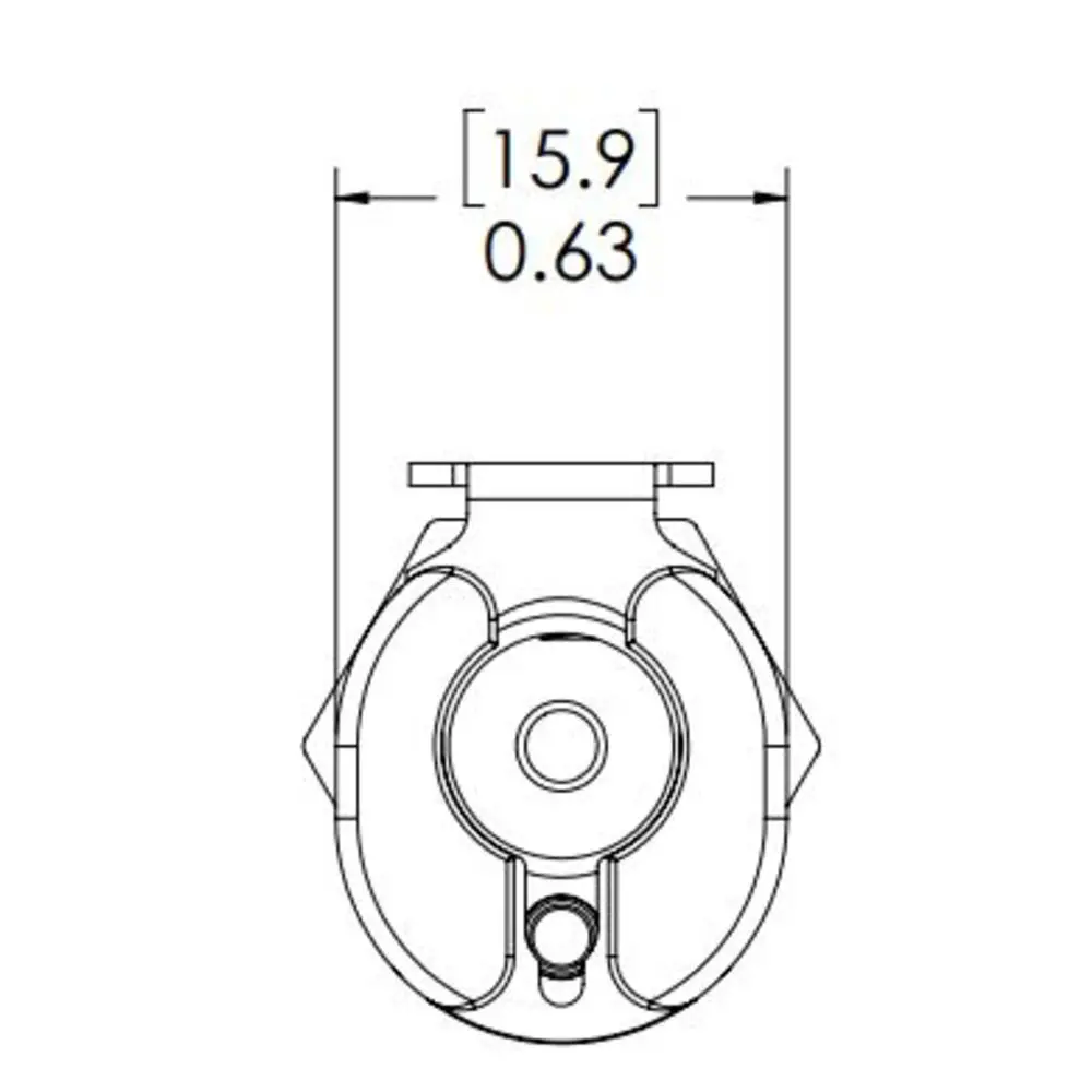 Linktech Panel Mt Socket Nv 1/8Hb Molded Blue 3
