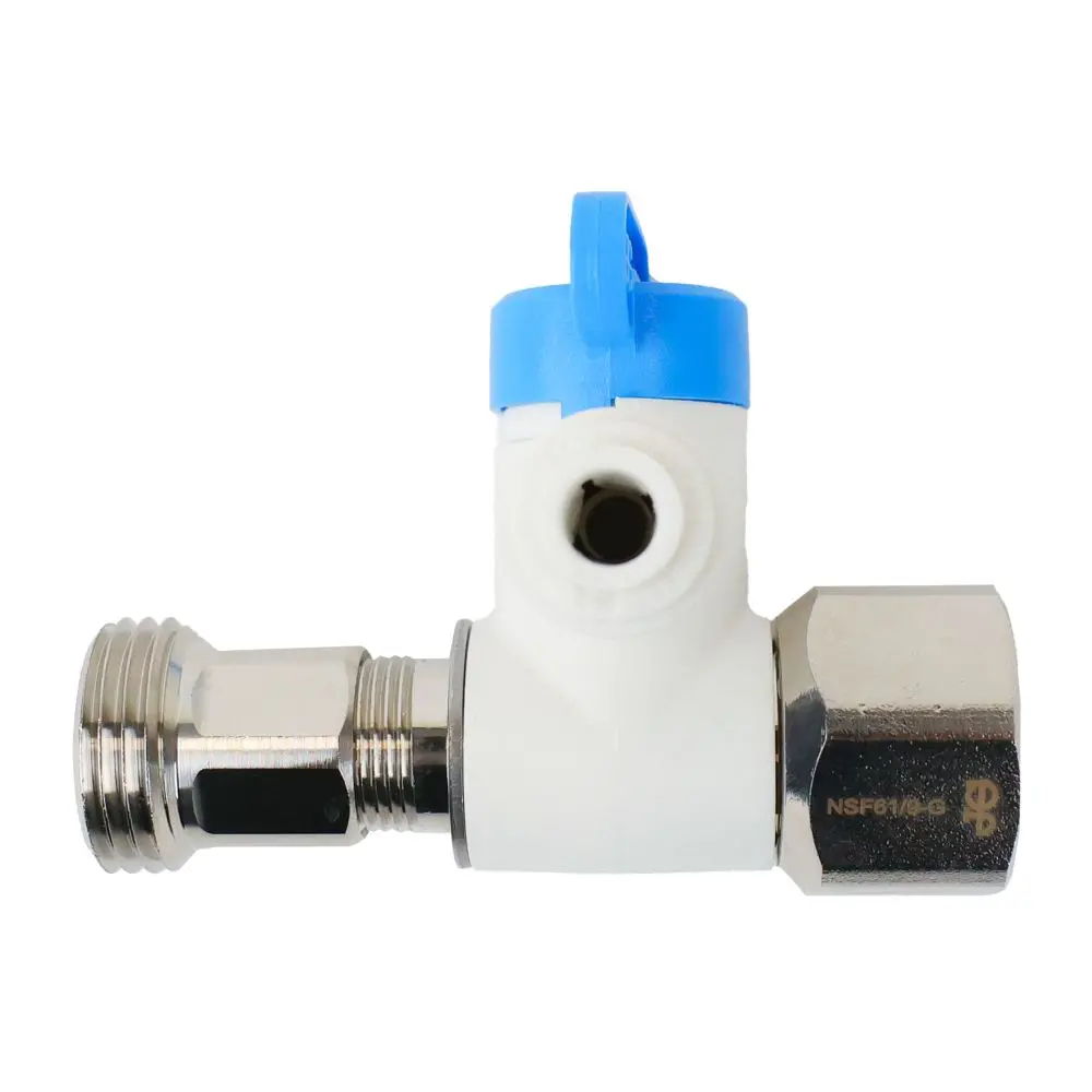 John Guest Angle Stop Adapter Valve Lead-Free - 1/2 X 3/8 X 1/4 2