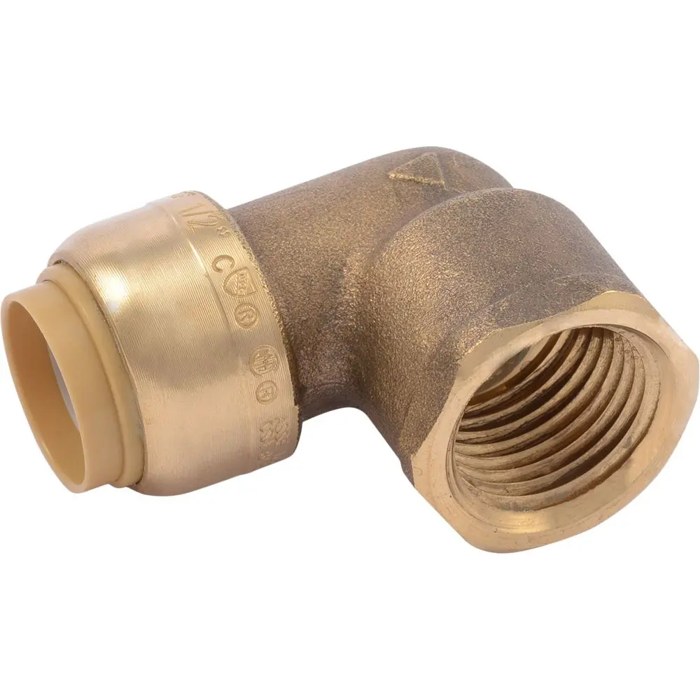 Sharkbite® U308lf Lead-Free Brass Push-To-Connect Female Elbow - 1/2" X 1/2" Fpt 1