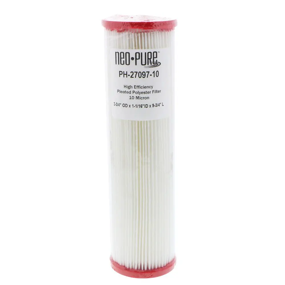 Neo-Pure Ph-27097-10 9-3/4" High Efficiency Pleated Filter 10 Micron 2