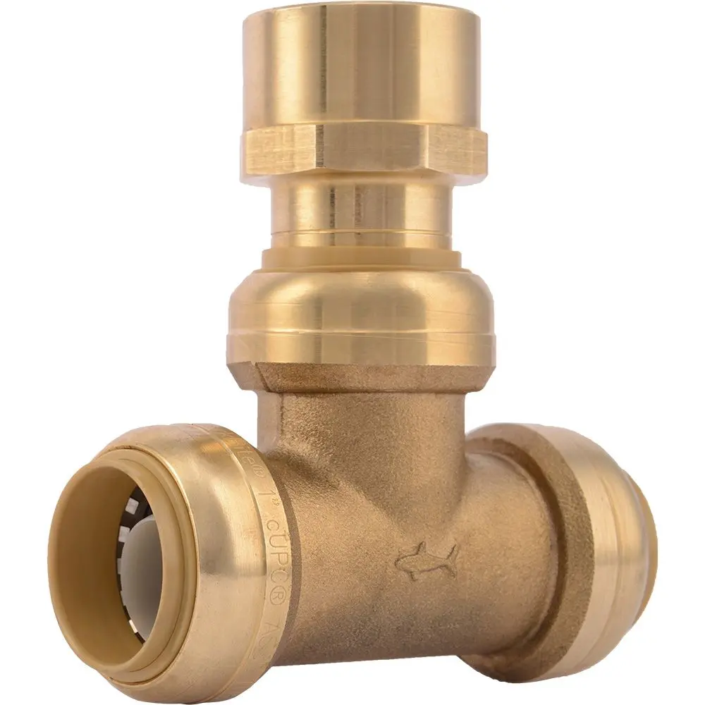 Sharkbite® U464lf Lead-Free Brass Push-To-Connect Female Center Tee - 1" X 1" X 1" Fpt 1