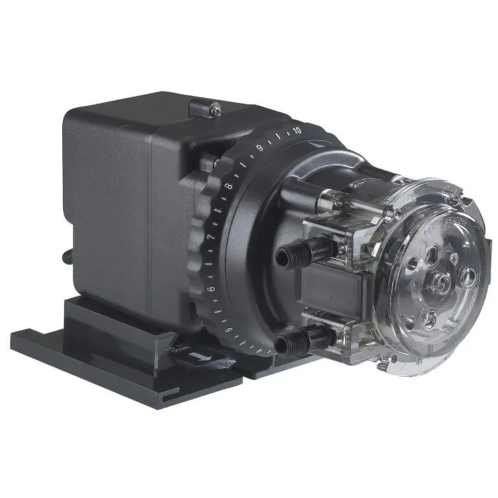 Stenner Single Head Adjustable Output Pump 100 Psi, 1/4" White Tubing, 40 Gallons Per Day, 120 V 1