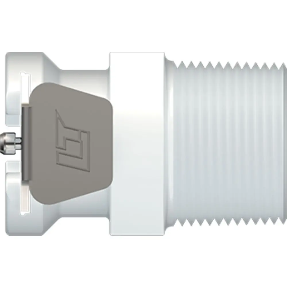 Linktech 40Ac Series Male Thread Female, Valved, 3/8" Mnpt, Natural Acetal, Buna N 1