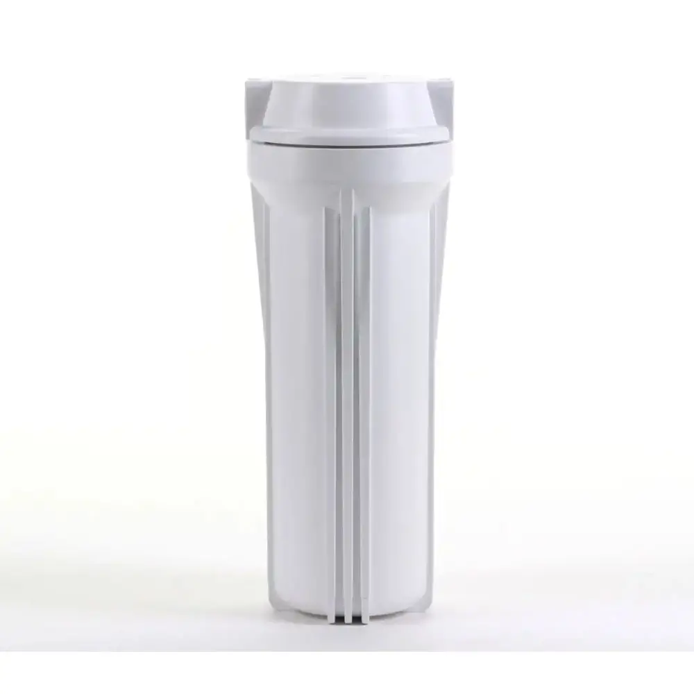10" White Housing W/ White Flat Cap, Ro & Filtration Systems 3/8" Ports 1